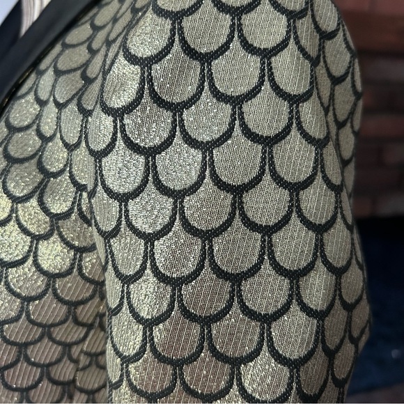 Juicy Coture Palladium Brocade Metallic Blazer in Gold Sz 0 - Picture 7 of 12